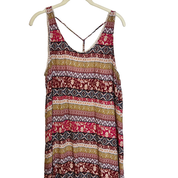 Forever 21 Womens Maxi Dress Size Medium Sleeveless Multicolor Mixed Print - Picture 2 of 6